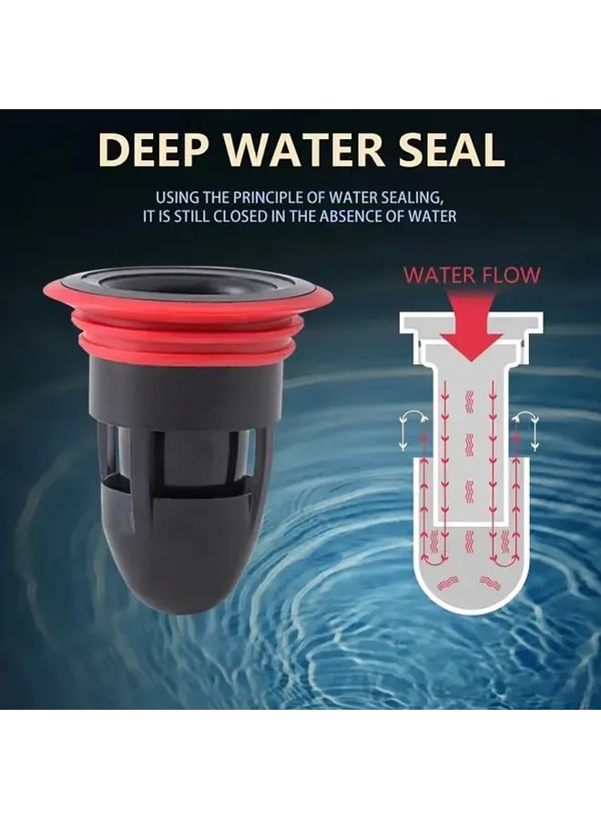 White Plastic Drain Core Silicone Seal For Toilet Bathroom Floor Sewer Pest Water Seal - Image 2